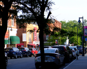 cars parked on Spring Street in downtown Williamstown