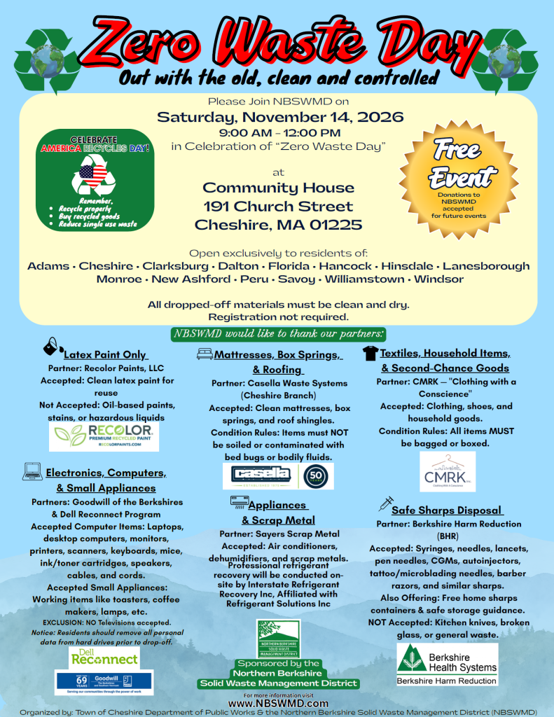 Flyer describing zero waste day
